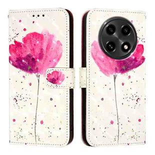 For OPPO A2 Pro 5G  / A3 Pro 5G 3D Painting Horizontal Flip Leather Phone Case(Flower)