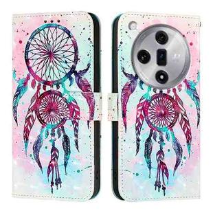 For OPPO Find X7 3D Painting Horizontal Flip Leather Phone Case(Color Drop Wind Chimes)