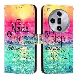 For OPPO Find X7 3D Painting Horizontal Flip Leather Phone Case(Chasing Dreams)