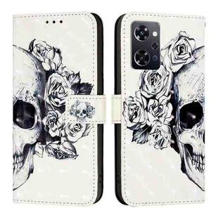 For OPPO Reno9 A JP Version 3D Painting Horizontal Flip Leather Phone Case(Skull)