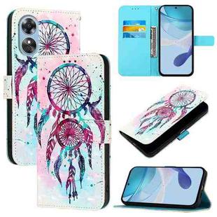 For OPPO A17 4G Global / A17k 3D Painting Horizontal Flip Leather Phone Case(Color Drop Wind Chimes)