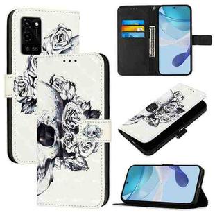 For OPPO A55s 5G / A53s 5G / A56 5G / A16s 3D Painting Horizontal Flip Leather Phone Case(Skull)