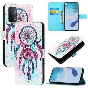 For OPPO A54 5G / A74 5G / A93 5G 3D Painting Horizontal Flip Leather Phone Case(Color Drop Wind Chimes)