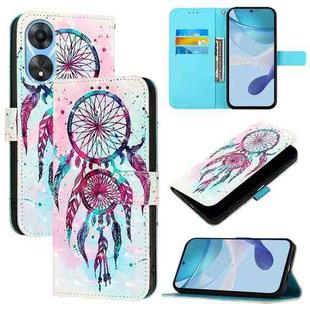 For OPPO A78 5G / A1x 5G 3D Painting Horizontal Flip Leather Phone Case(Color Drop Wind Chimes)