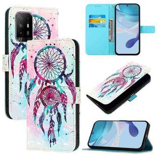 For OPPO Reno6 Lite 3D Painting Horizontal Flip Leather Phone Case(Color Drop Wind Chimes)