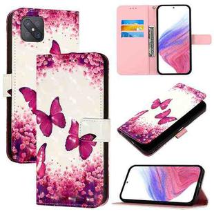 For OPPO A92s 5G 3D Painting Horizontal Flip Leather Phone Case(Rose Butterfly)