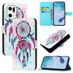 For OPPO Find X5 3D Painting Horizontal Flip Leather Phone Case(Color Drop Wind Chimes)