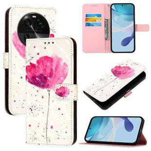 For OPPO Find X6 3D Painting Horizontal Flip Leather Phone Case(Flower)