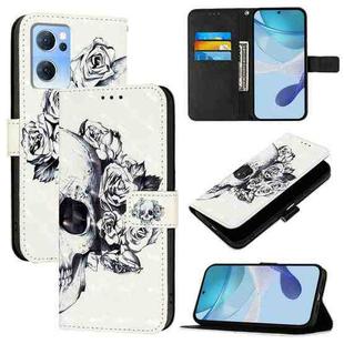 For OPPO Reno7 5G Global / Find X5 Lite 3D Painting Horizontal Flip Leather Phone Case(Skull)