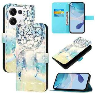 For OPPO Reno8 Pro 5G Global 3D Painting Horizontal Flip Leather Phone Case(Dream Wind Chimes)