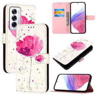 For OPPO Reno12 Global 3D Painting Horizontal Flip Leather Phone Case(Flower)