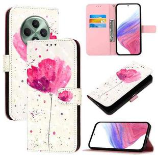 For OPPO Reno12 F Global 3D Painting Horizontal Flip Leather Phone Case(Flower)