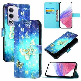 For OPPO A3 Pro 5G Global 3D Painting Horizontal Flip Leather Phone Case(Golden Butterfly)