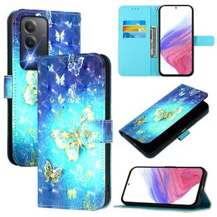 For OPPO A80 5G EU Version / K12x 5G Global 3D Painting Horizontal Flip Leather Phone Case(Golden Butterfly)