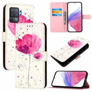 For OPPO F19 Pro / Reno5 F 3D Painting Horizontal Flip Leather Phone Case(Flower)