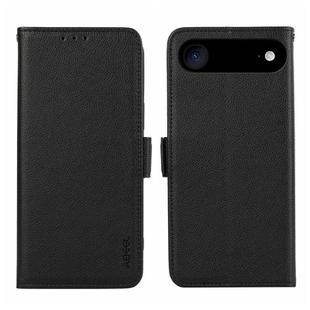 For iPhone 17 Air ABEEL Side-Magnetic Litchi Pattern Leather RFID Phone Case(Black)