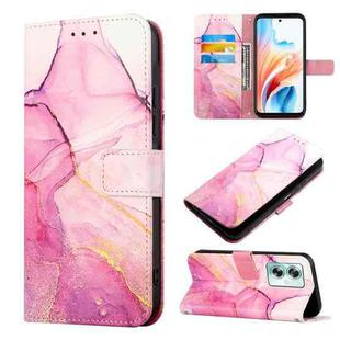 For OPPO A79 5G PT003 Marble Pattern Flip Leather Phone Case(Pink Purple Gold)