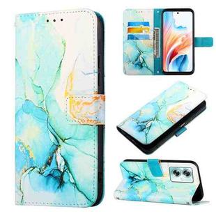 For OPPO A79 5G PT003 Marble Pattern Flip Leather Phone Case(Green)