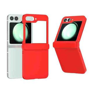 For Samsung Galaxy Z Flip6 5G 3 in 1 PC Frosted Full Coverage Phone Case with Hinge(Red)