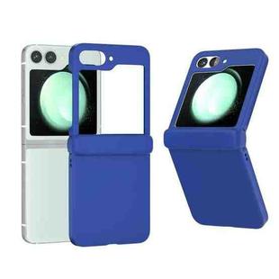 For Samsung Galaxy Z Flip6 5G 3 in 1 PC Frosted Full Coverage Phone Case with Hinge(Blue)