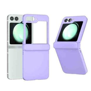 For Samsung Galaxy Z Flip6 5G 3 in 1 PC Frosted Full Coverage Phone Case with Hinge(Purple)