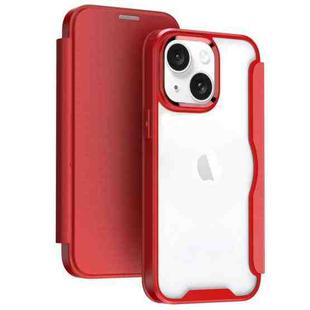 For iPhone 15 RFID Blocking Adsorption Flip Leather Phone Case(Red)