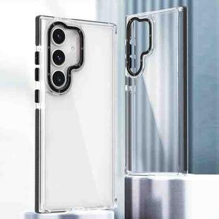 For Samsung Galaxy S24 Ultra 5G Dual-Color Clear Acrylic Hybrid TPU Phone Case(Black)