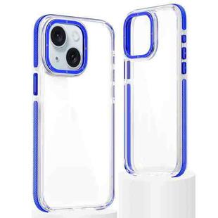 For iPhone 14 Plus Dual-Color Clear Acrylic Hybrid TPU Phone Case(Blue)