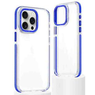 For iPhone 13 Pro Max Dual-Color Clear Acrylic Hybrid TPU Phone Case(Blue)