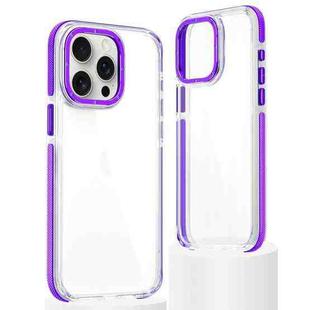 For iPhone 13 Pro Dual-Color Clear Acrylic Hybrid TPU Phone Case(Purple)