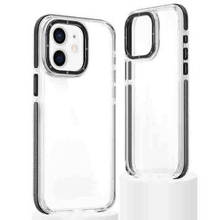 For iPhone 12 / 12 Pro Dual-Color Clear Acrylic Hybrid TPU Phone Case(Black)