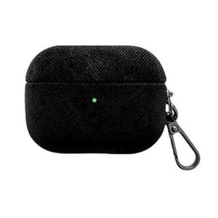 For AirPods Pro 2 Suede Earphone Protective Case(Black)