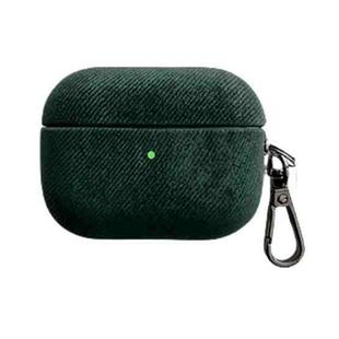 For AirPods Pro Suede Earphone Protective Case(Green)