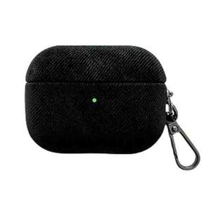 For AirPods Pro Suede Earphone Protective Case(Black)