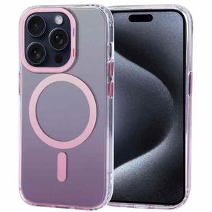 For iPhone 15 Pro TGVIS Aurora Series MagSafe Magnetic Phone Case(Gradient Pink)
