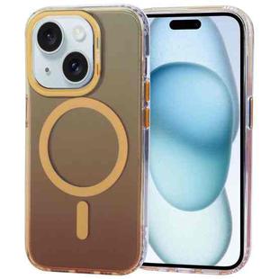 For iPhone 15 TGVIS Aurora Series MagSafe Magnetic Phone Case(Gradient Orange)