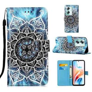 For OPPO A79 5G Colored Drawing Pattern Plain Weave Leather Phone Case(Undersea Mandala)