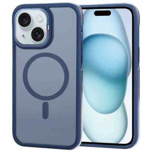 For iPhone 15 Plus TGVIS Vigor Series Airbag MagSafe Magnetic Phone Case(Transparent Blue)
