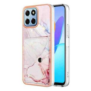For Honor X8 5G / X6 4G Marble Pattern IMD Card Slot Phone Case(Rose Gold)