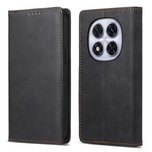 For Redmi Note 14 Pro 4G Business Solid Color Magnetic RFID Leather Phone Case(Black)