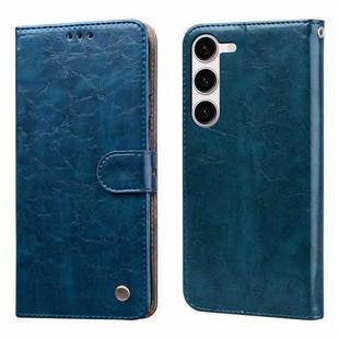 For Samsung Galaxy S24 Oil Wax Texture Shockproof Flip Leather Phone Case(Blue)