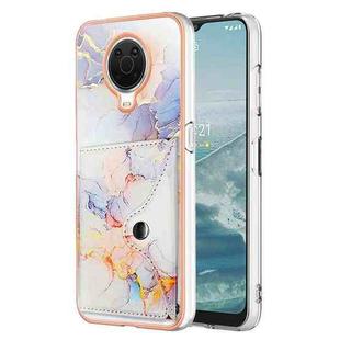 For Nokia G20 / G10 Marble Pattern IMD Card Slot Phone Case(Galaxy Marble White)