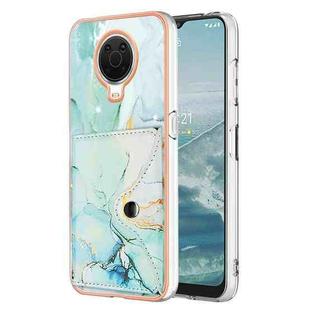 For Nokia G20 / G10 Marble Pattern IMD Card Slot Phone Case(Green)