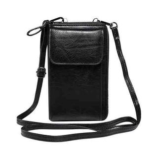 Elephant Pattern Multifunctional Cross Bag Phone Case(Black)