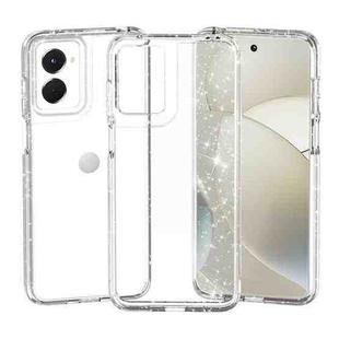 For Motorola Moto G Power 5G 2024 Terminator Style Shockproof Phone Case(Glitter White)