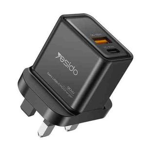 Yesido YC83 PD 30W USB-C/Type-C+USB Interface GaN Fast Charging Charger(UK Plug)