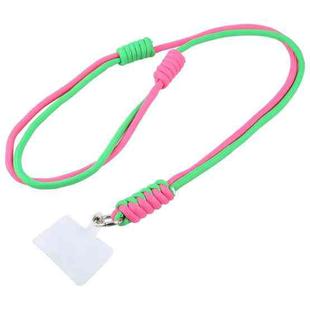Two-color Adjustable Crossbody Mobile Phone Long Lanyard(Rose Red Green)