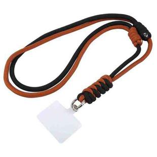 Two-color Adjustable Crossbody Mobile Phone Long Lanyard(Black Brown)