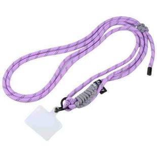 Hinge Adjustable Crossbody Mobile Phone Long Lanyard(Purple Black)