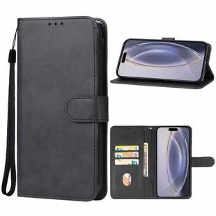 For iPhone 16 Pro Max Leather Phone Case(Black)